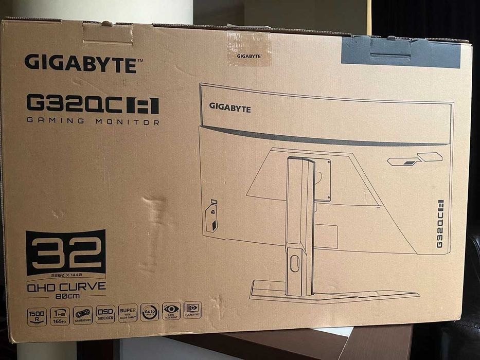 Monitor Gaming Gigabyte G32QC A 32” QHD 165Hz Curbat