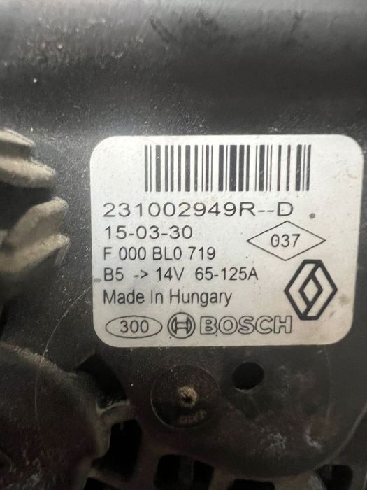 Alternator logan / sandero / clio / kangoo 1.5 dci 231002949R
