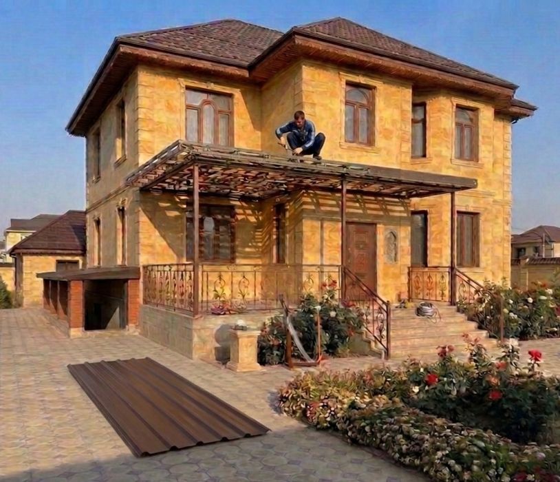 ДЕЛАЕМ КРЫША, НАВЕС. Сварка/ Том ёпиш ишлари. Ремонт