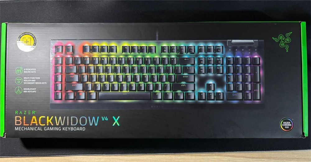Tastatura mecanica gaming BlackWidow V4 X (Yellow Switch) negru