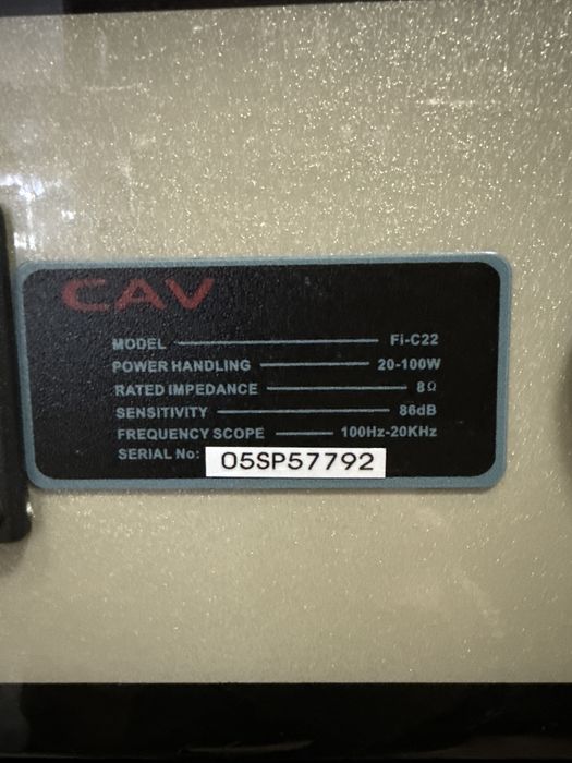 CAV Audio FI-C22 Полочная АС