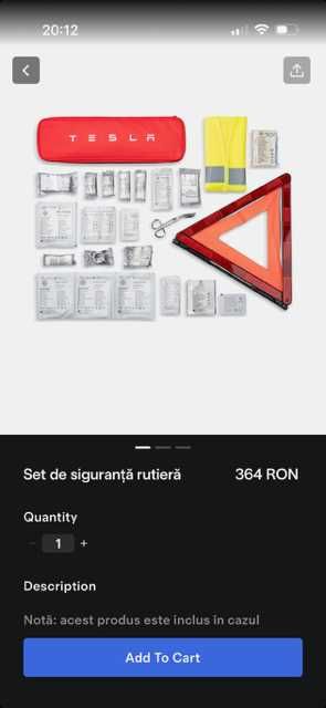set asistenta rutiera TESLA