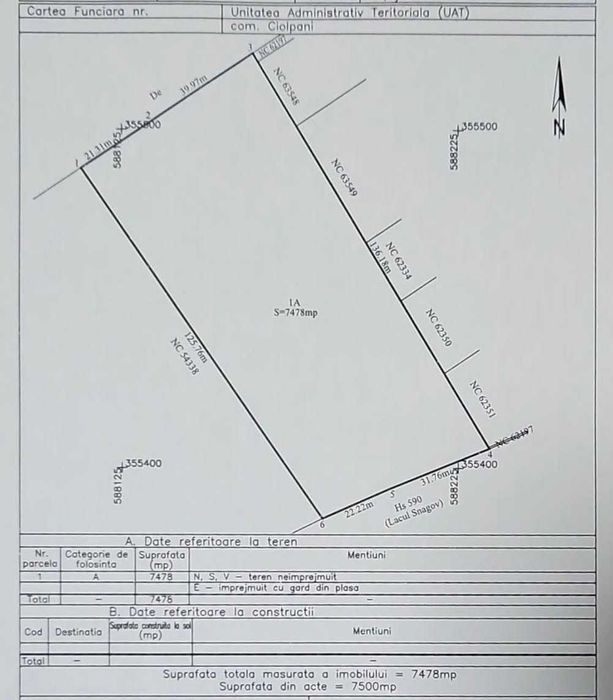 TEREN Premium de vanzare – LAC SNAGOV 180eur/mp