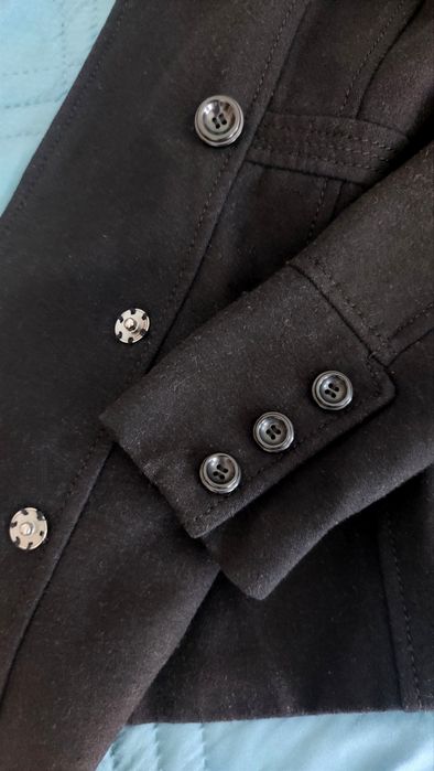 Дамско черно палто