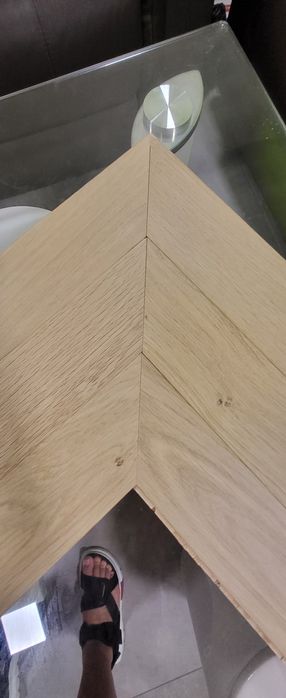 Трислоен паркет, дъб шеврон