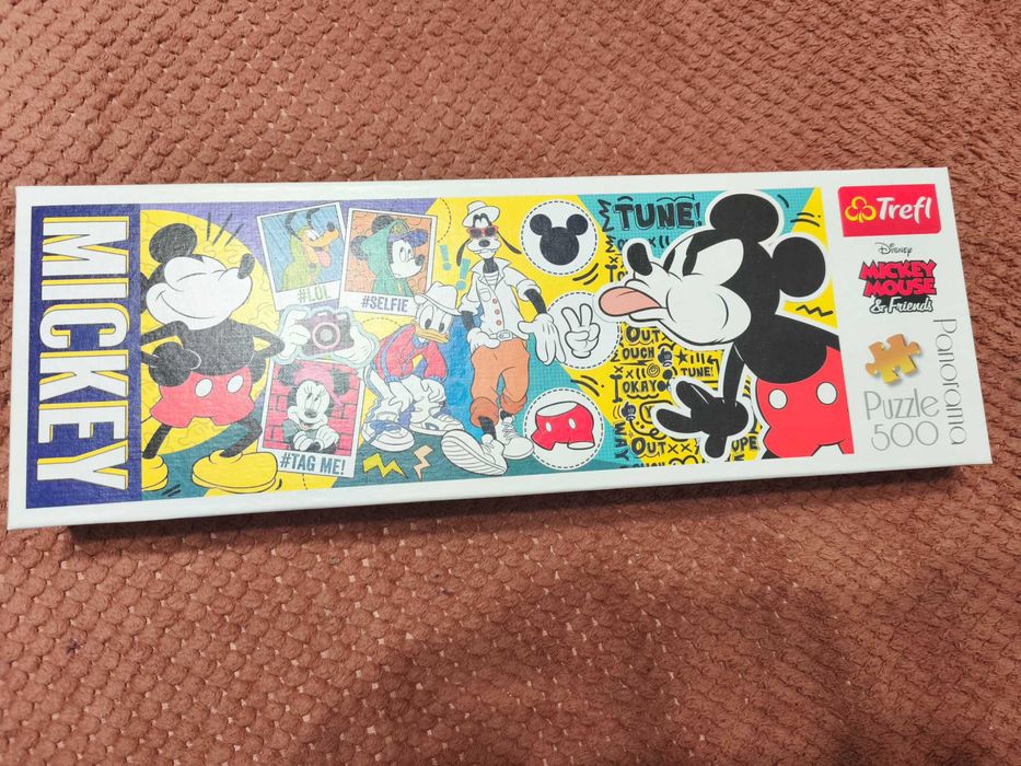 4 Puzzle  Mickey (Panorama si Frieds), Turn Eiffel si Notre Dame