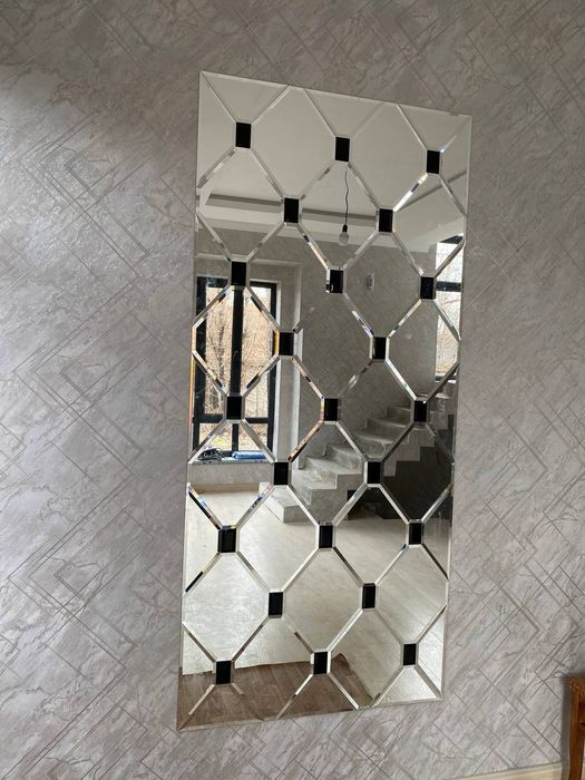 Ромбик зеркало душавой кабина оргстекло витраж ишларини киламиз