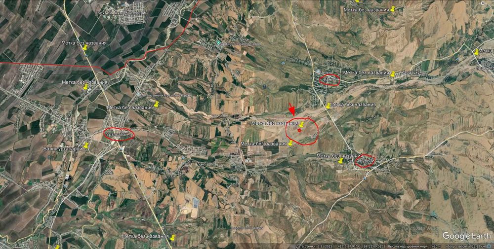 Продается 1,2 гектаров земли в Юкори Чирчикском районе