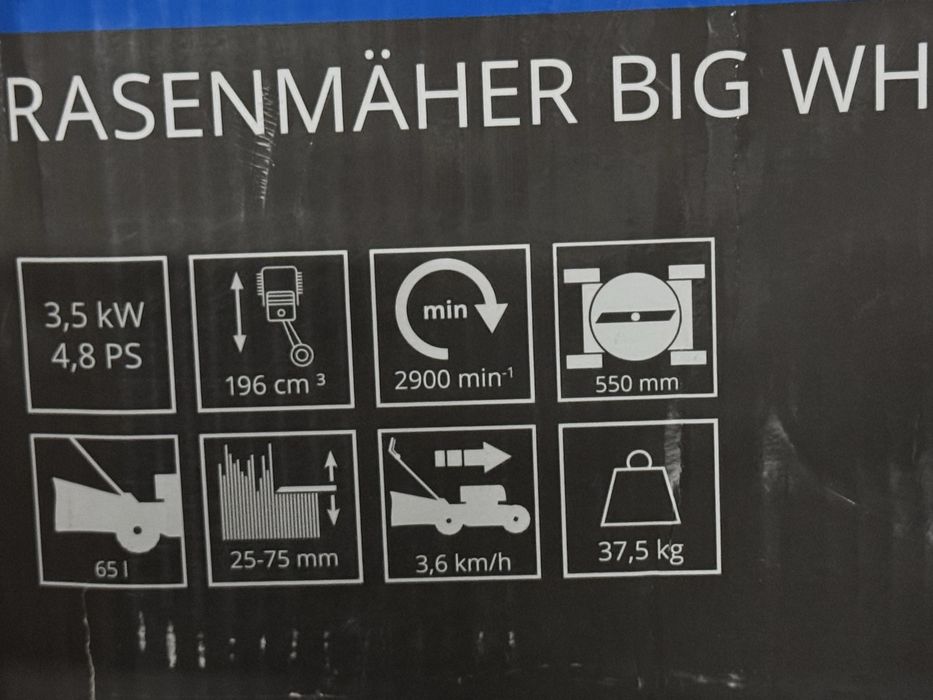 Masina de tuns iarba Gude cu 3 roti  Big Wheeler 55cm 4t