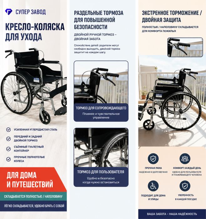 Инвалидная коляска новый