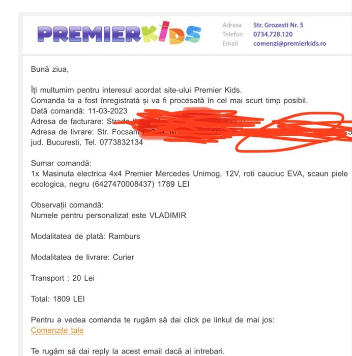 Masinuța 4x4 mercedes unimog 2 locuri