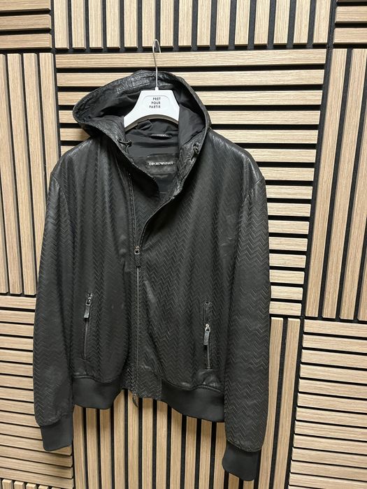 Emporio Armani MILANO - Кожено яке размер 50-М / Оригинал