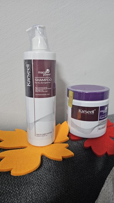 Колагенова маска за коса Karseell и шампоан Karseell и мароканско олио