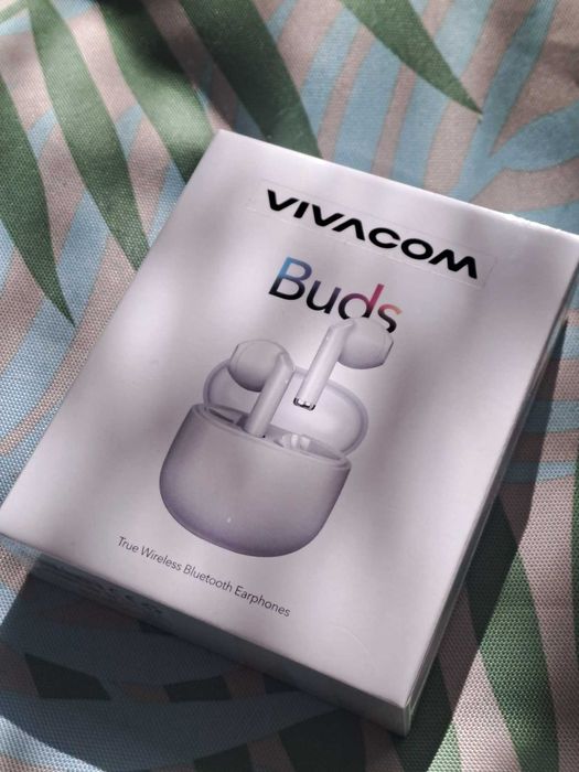 Vivacom Buds безжични bluetooth слушалки, НОВИ неразопаковани,бял цвят