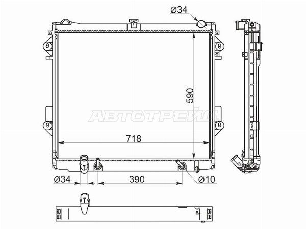 Радиатор Toyota Land cruiser