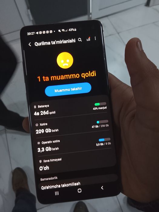 S10 5G 256 GB ishlashi zor