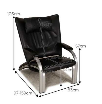 Fotoliu piele culoare gri WK Wohnen Sessel Spot 698  designer Prof. Stefan Heiliger