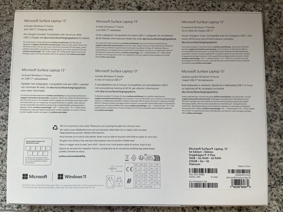Microsoft Surface Laptop, 13 Inch | Snapdragon X Plus