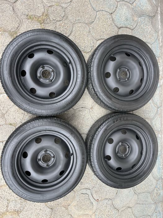 Jante otel 4x108mm, anvelope iarna 205/55 R16, Peugeot, Citroen, Ford