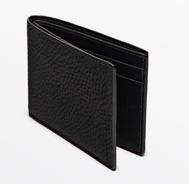 Massimo Dutti Хоризонтален кожен портфейл от естествена напа