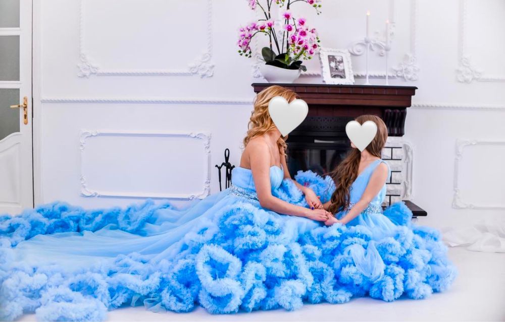 Платье облако маме и дочке