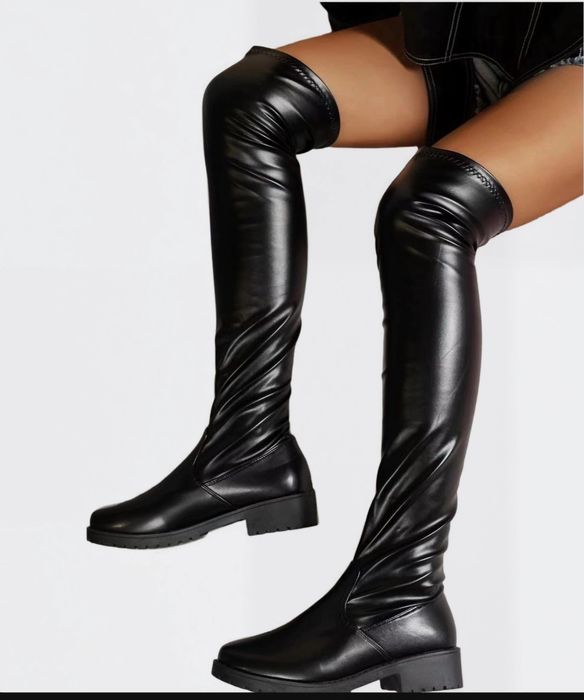 Ботфорты -чулки  экокожа