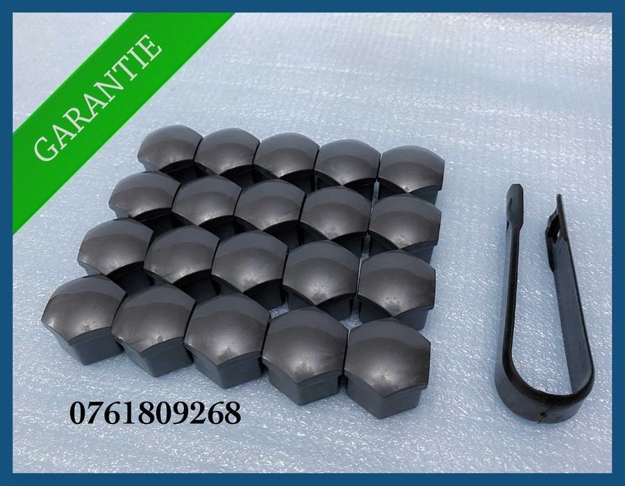 Set 20 capace / capacele gri prezoane de 17mm