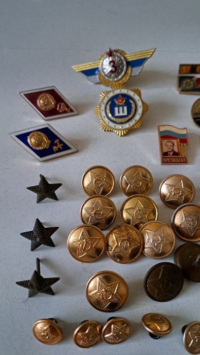 Значки  пуговицы  СССР