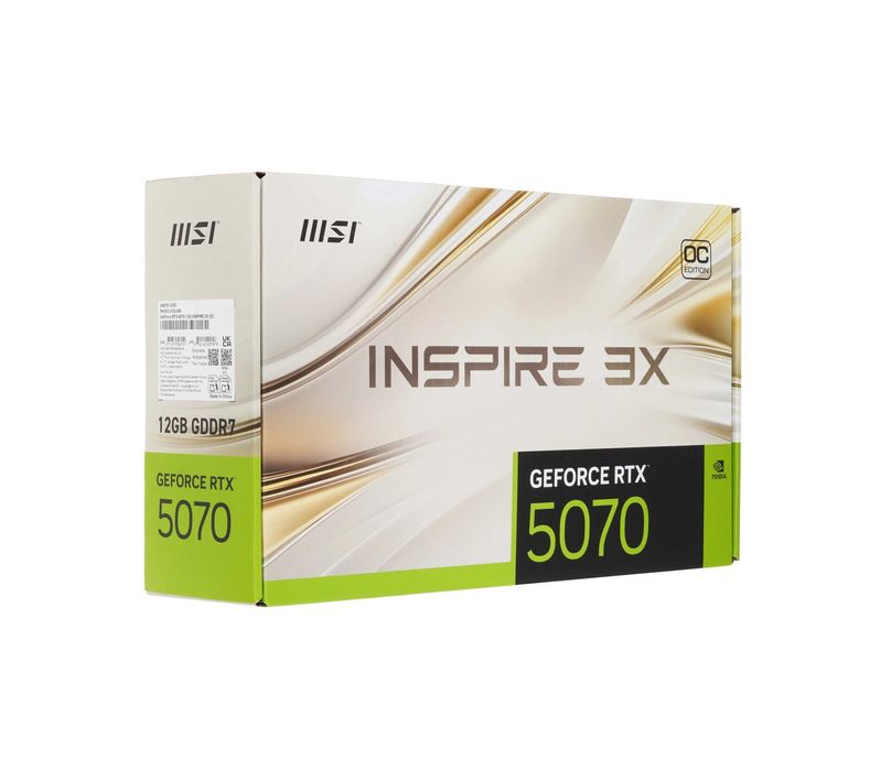 - Видеокарта MSI RTX 5070 INSPIRE 3X OC 12GB (912-V532-006)