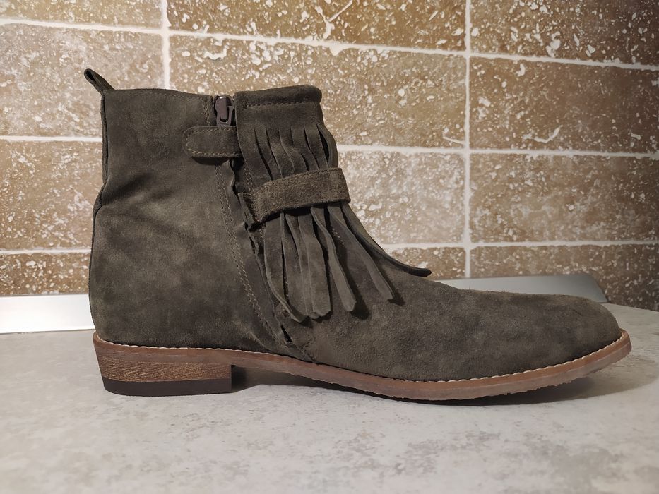 Ghete piele întoarsă maro