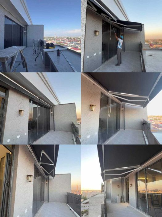 Klassik Markiza. Tent. Soyabonlar / Тент. Складной навес для террас.