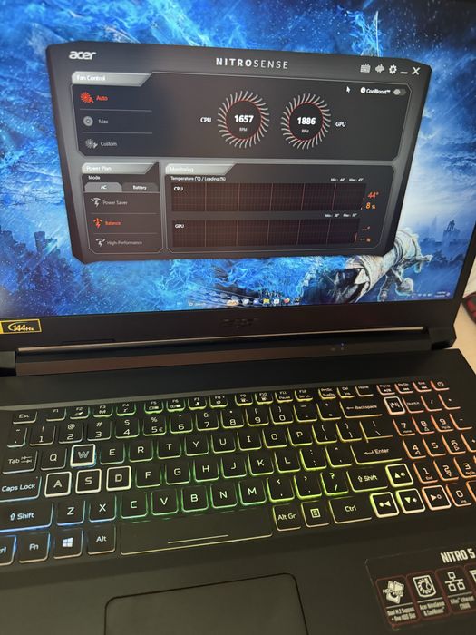 Laptop RTX 3070 Display 17,3 pe 144HZ Acer Nitro 5 Ryzen 5 5600H k NOU