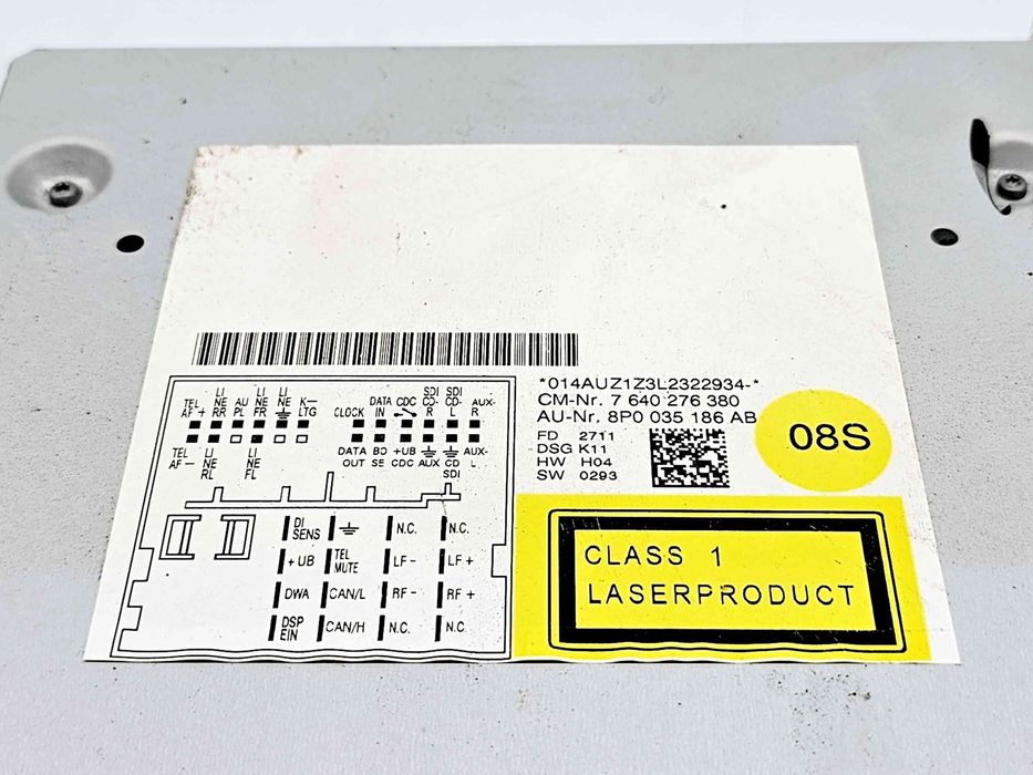 Radio CD Audi A3 Sportback (8PA) [Fabr 2004-2013] Facelift 8P0035186
