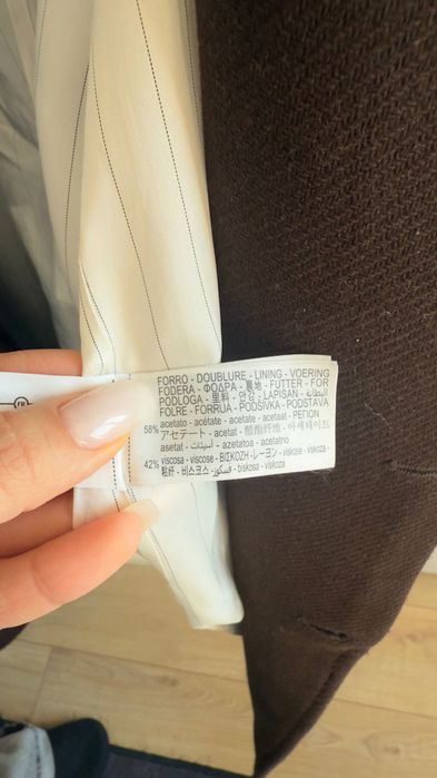 Премиум дълго палто Zara с плат от италианската фабрика Manteco