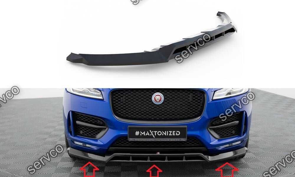 Pachet Set Splitter Exterior Lip Prelungiri Body kit tuning Jaguar F-Pace R-Sport Mk1 2016-2020 v1 - Maxton Design