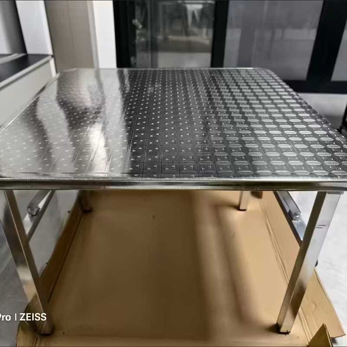 masa de inox 70x70x55cm pliabila ramforsata solida interior exterior