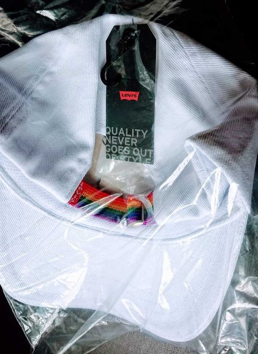 белая бейсболка Levi's, суперлимитированный выпуск, 100% хлопок