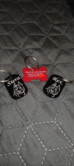 Medalion in forma de os pentru cățel