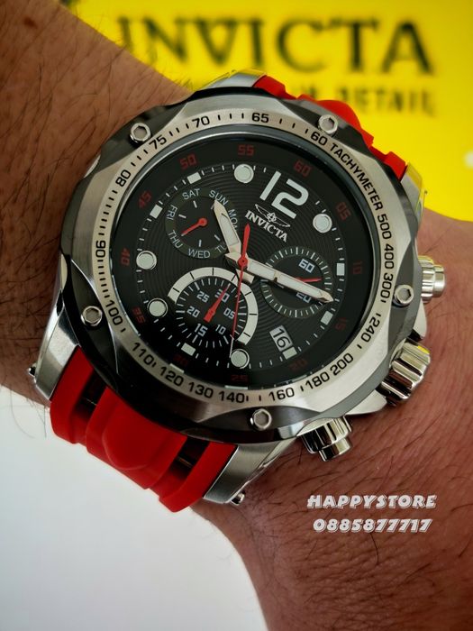 INVICTA Speedway Red Swiss Ronda Z60 51 mm, Инвикта нов мъжки часовник