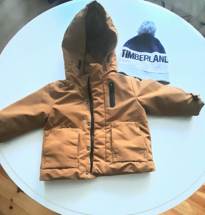 Зимно яке Zara + Timberland шапка