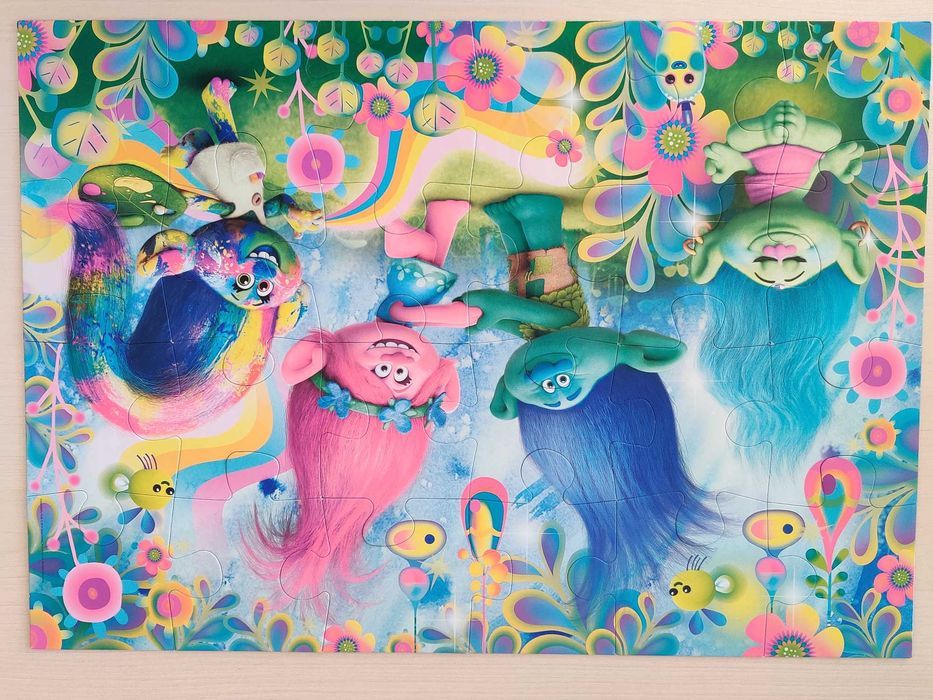 Детски пъзел Clementoni - Trolls Maxi