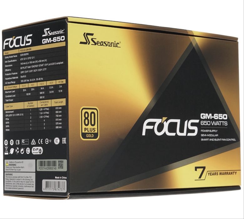 Seasonic Focus Gold GM 650W