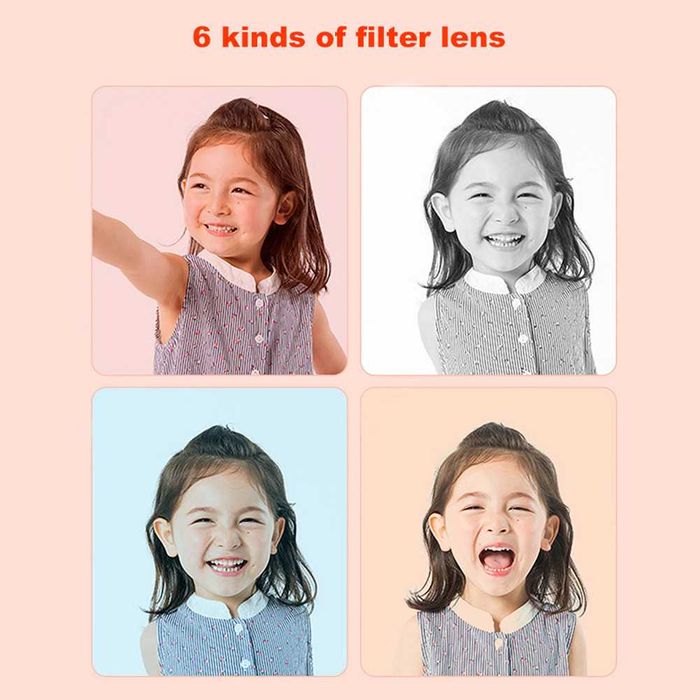 Детски фотоапарат STELS W329, Селфи камера, 64GB SD карта, Син, Розов