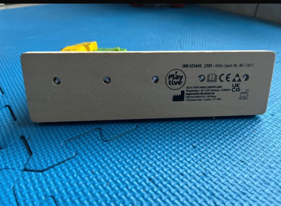 Jucarie Montessori din lemn pentru stivuire + puzzle