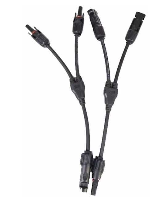 Cablu EcoFlow pentru conexiune paralela Panouri Solare MC4, 0.3m, set 2 buc