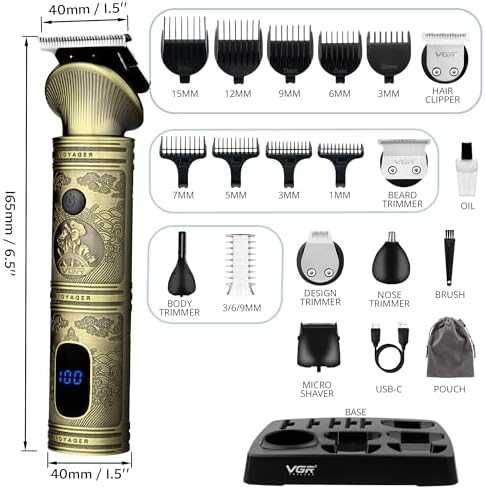 Нов Мултифункционален тример за брада, коса и тяло VGR машинка за мъже