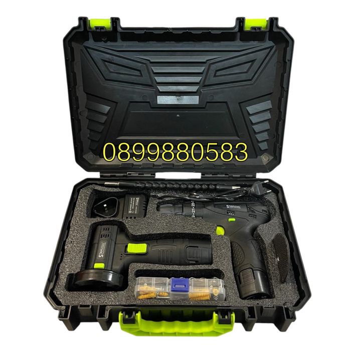 Комплект ударен винтоверт + мини ъглошлайф STAHLMAYER 24V