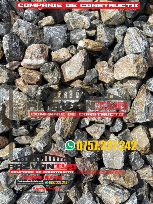 Piatra decorativa de cariera / gard / gradina 25 - 63 mm / 90 - 120 mm