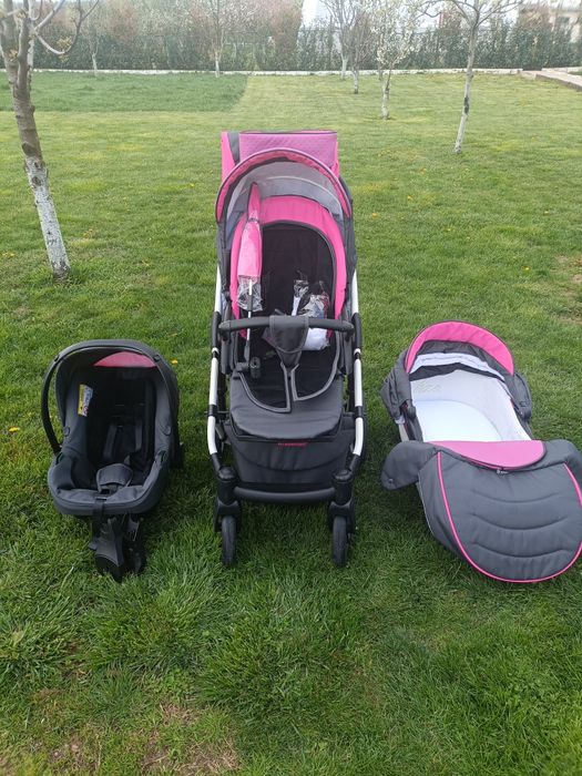 Carucior 3 in 1 Poema Pink - Krausman