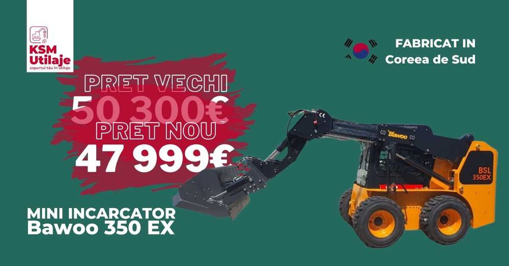 Mini Încărcător Telescopic Bawoo 350 EX | 4 M înălțime | AC, Joystick